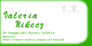 valeria mikecz business card