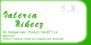 valeria mikecz business card